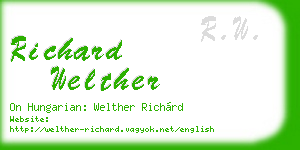richard welther business card
